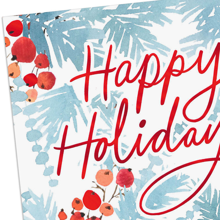Pine Sprigs and Berries Christmas Cards Cover Detail image number 4