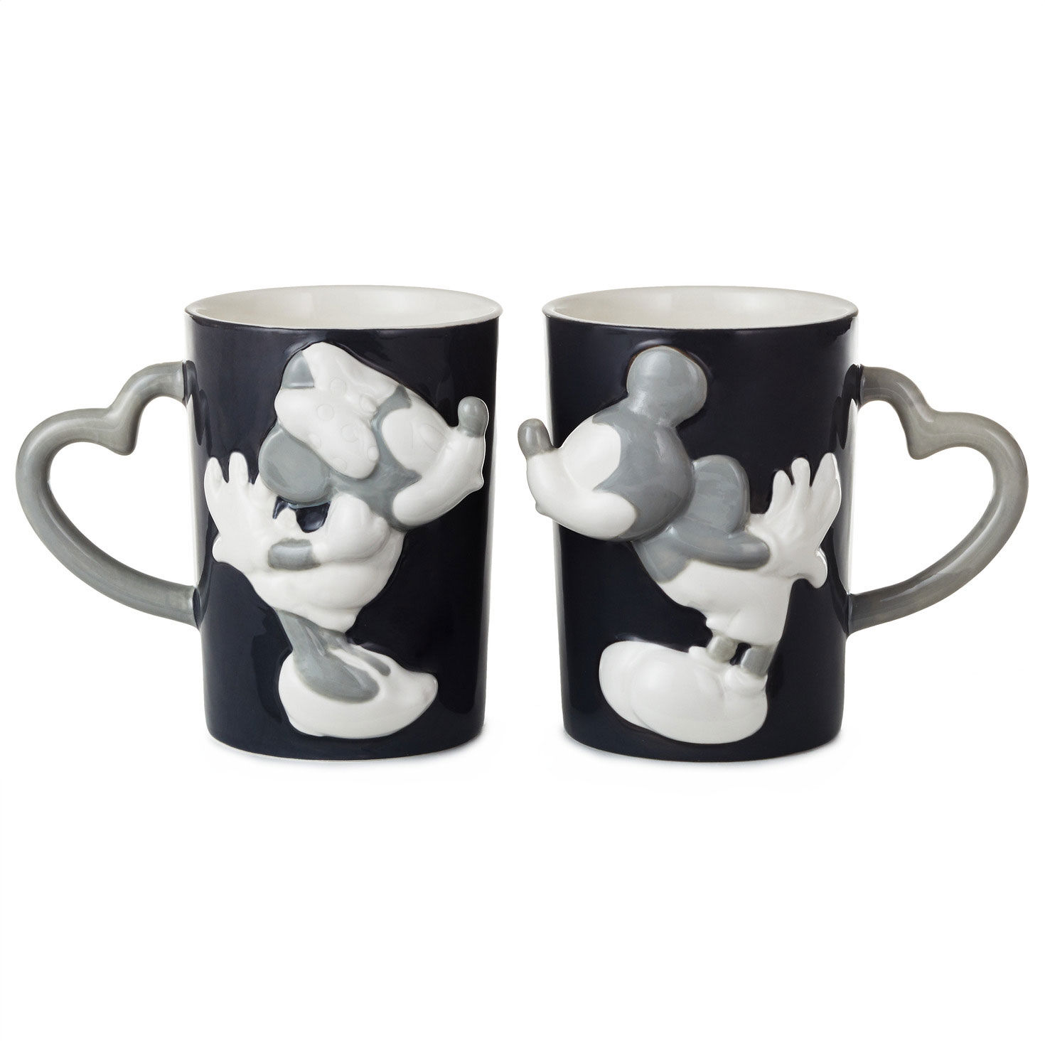Disney Mickey and Minnie Kissyface Mugs, Set of 2