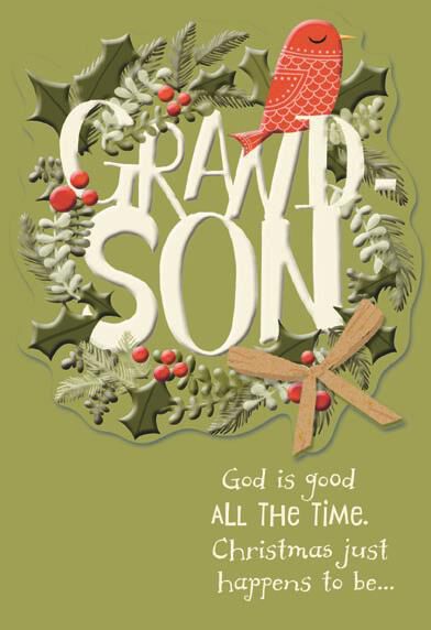Grandson Religious Christmas Card