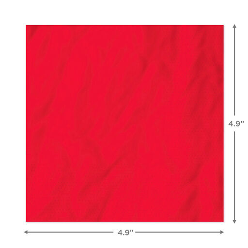 Solid Red Cocktail Napkins, Set of 16, 