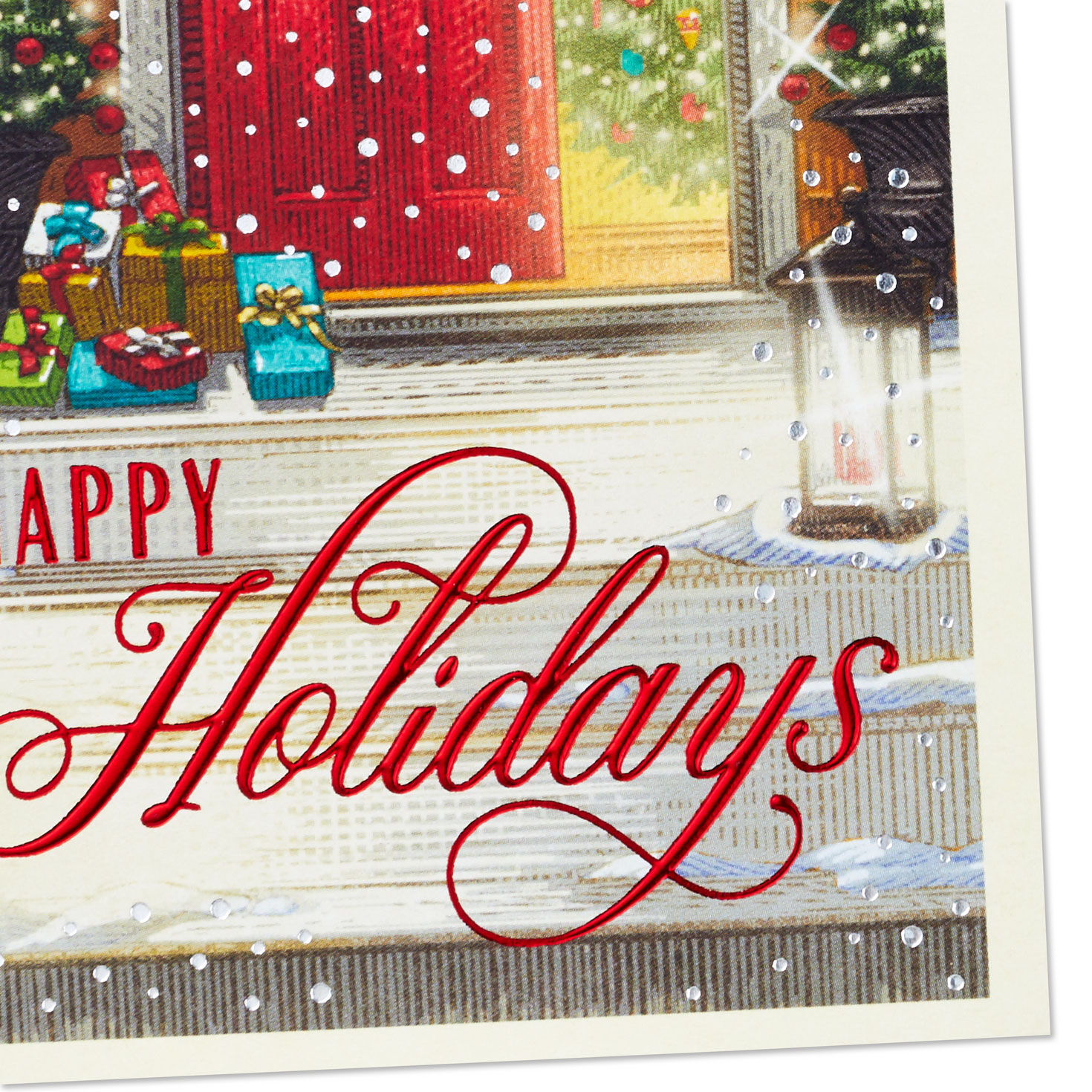Classic Holiday Front Door Christmas Card Card Front Detail image number 5