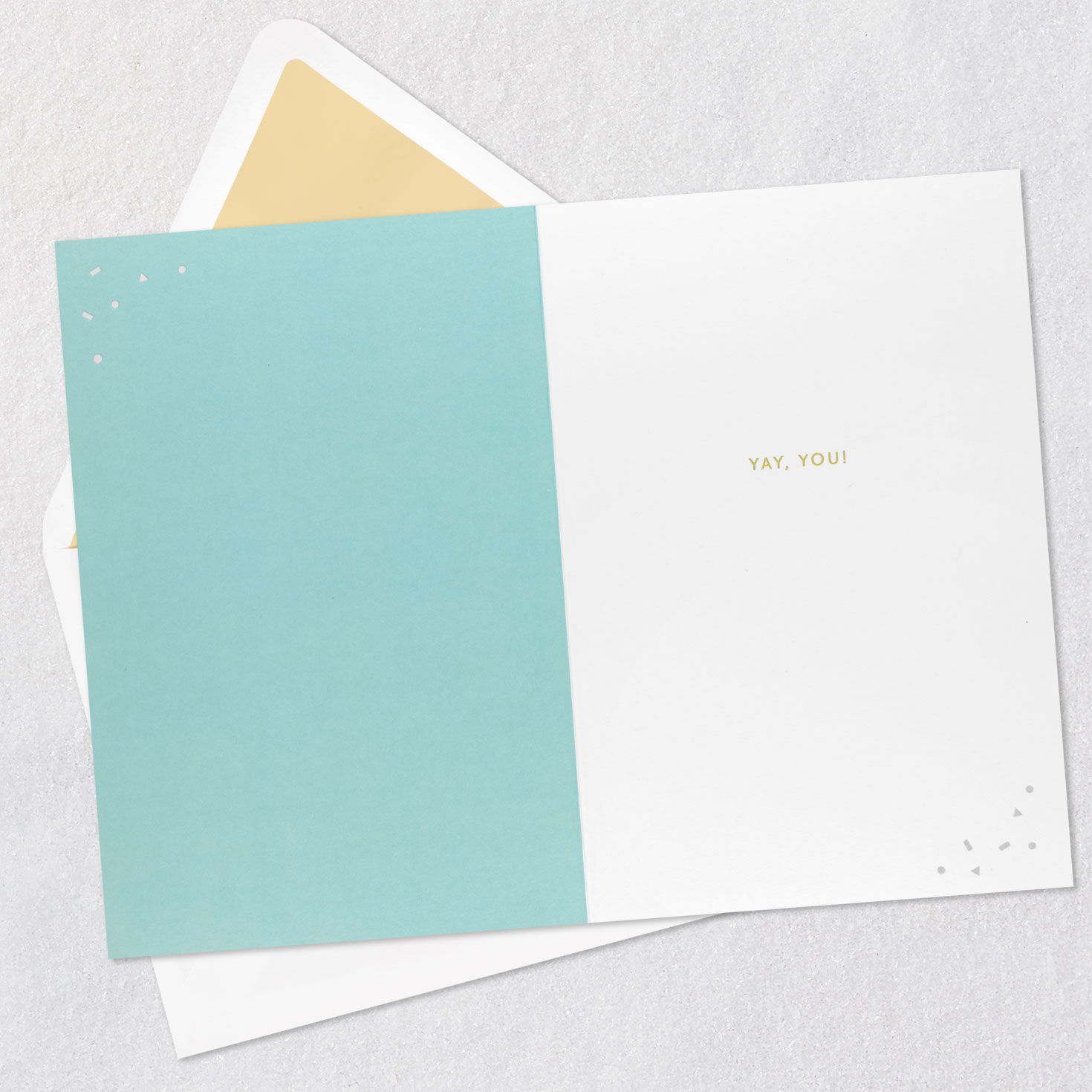 Rainbow Mortarboard Caps Graduation Card Open card with envelope image number 3