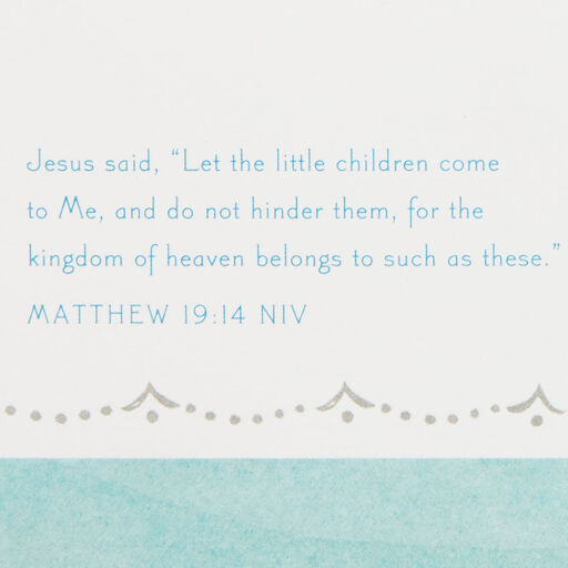 Silver Cross Religious Baptism Card for Grandson, 