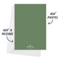 Green Stripes Bow Personalized Holiday Photo Card Card back with Envelope indicating personalization image number 3