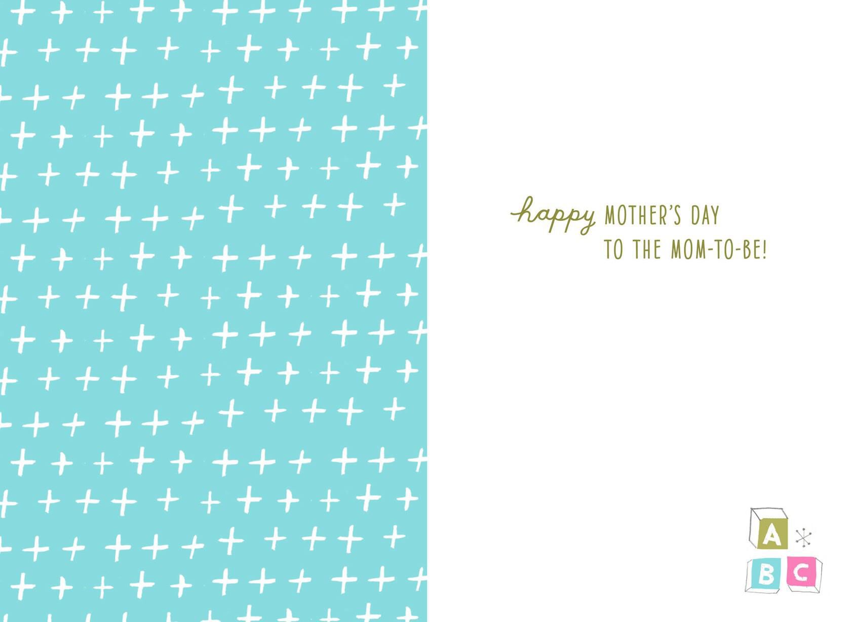 Snail on Baby Blocks, Mother's Day Card-to-Be