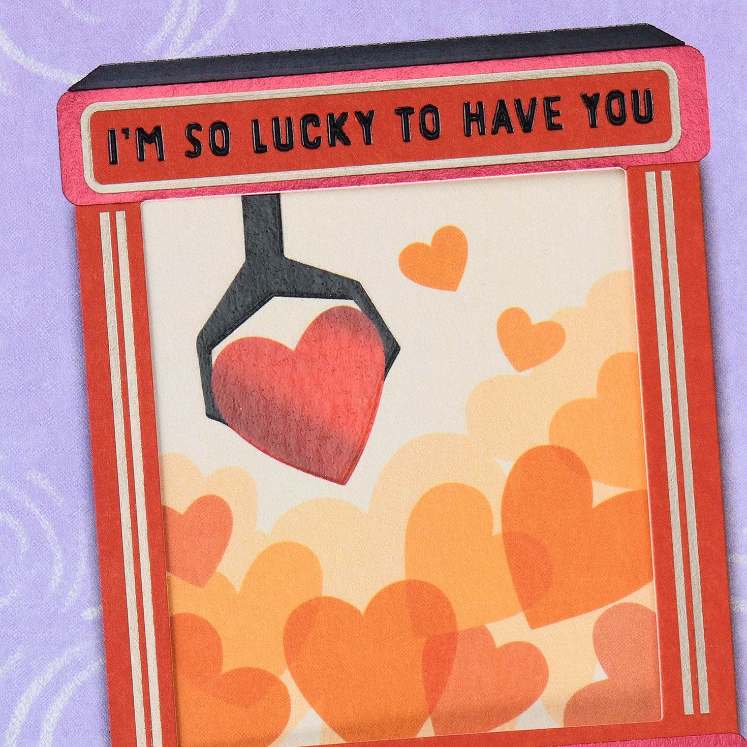 Heart Claw Arcade Machine Romantic Sweetest Day Card Card Front Detail image number 5