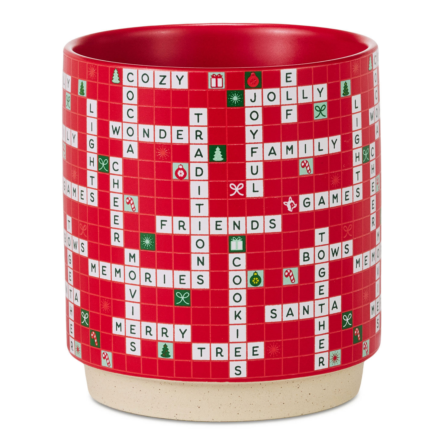 Holiday Words and Symbols Crossword Puzzle Mug side image number 3