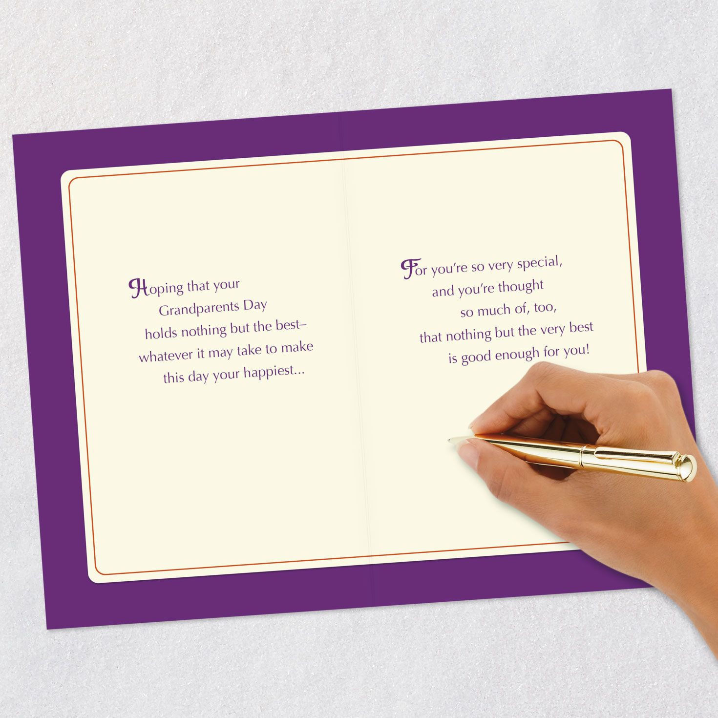 Colorful Fall Leaves Grandparents Day Card Signing card image number 7