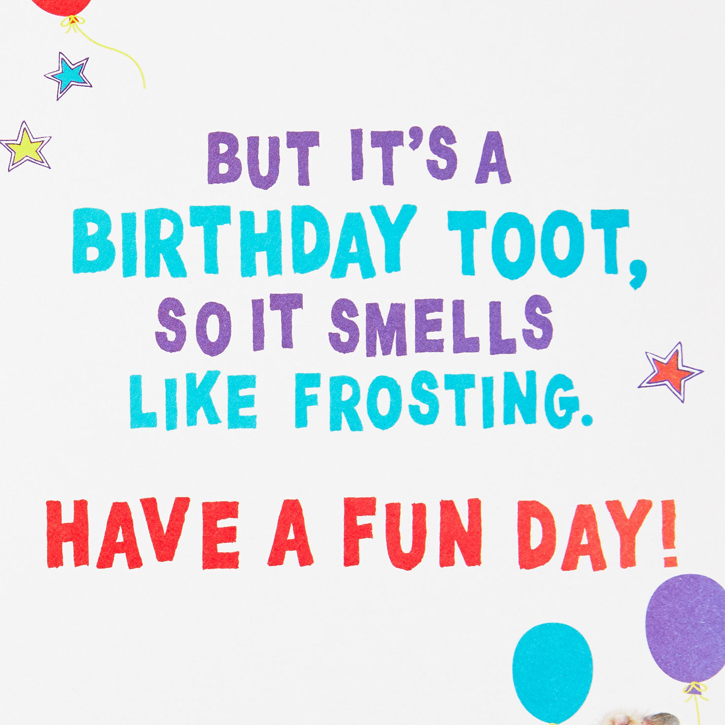 Tooting Hamster Customizable Kids Funny Birthday Card With Age Stickers, , large image number 2