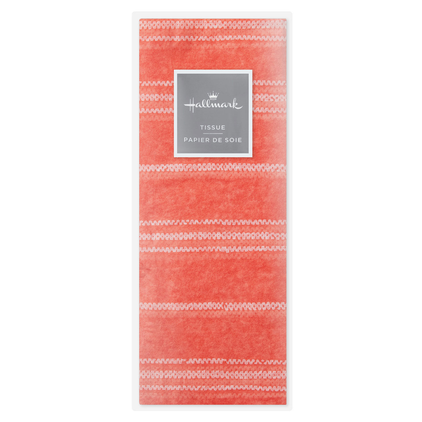 White Stripes on Coral Tissue Paper, 6 sheets, , large image number 5