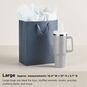 Gold Geometric on Navy Blue Large Gift Bag  image number 7