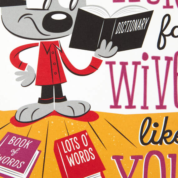 Lots of Words Funny Pop Up Birthday Card for Wife, , large image number 4
