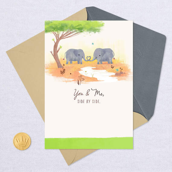 You & Me Side By Side Elephants Anniversary Card, , large image number 6