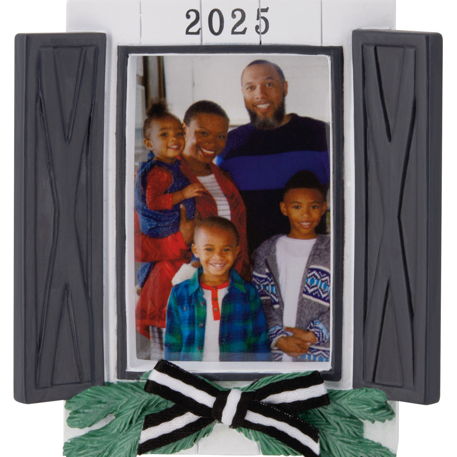 Festive Window Photo Frame Christmas Ornament closeup view image number 5