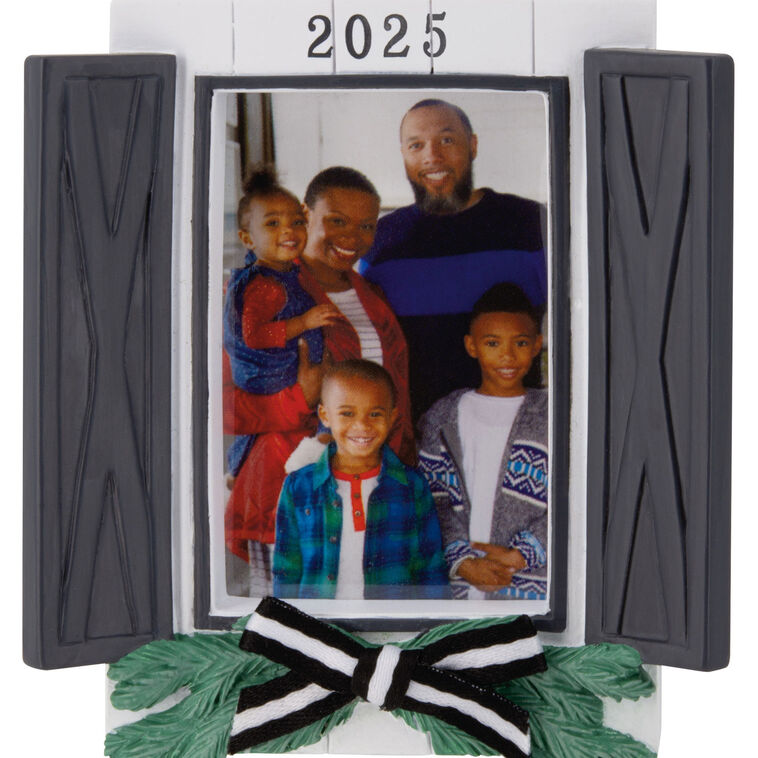 Festive Window Photo Frame Christmas Ornament closeup view image number 5