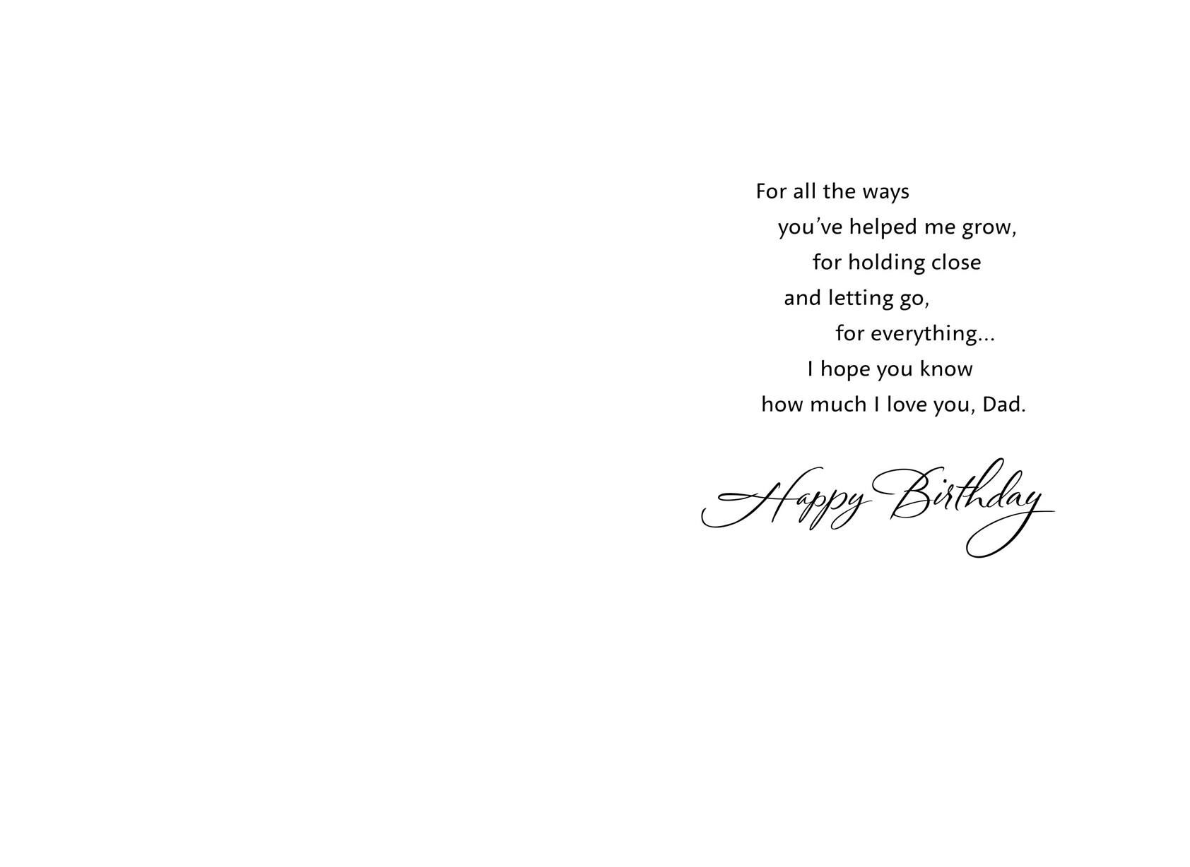 Good Father Grows With His Children Birthday Card