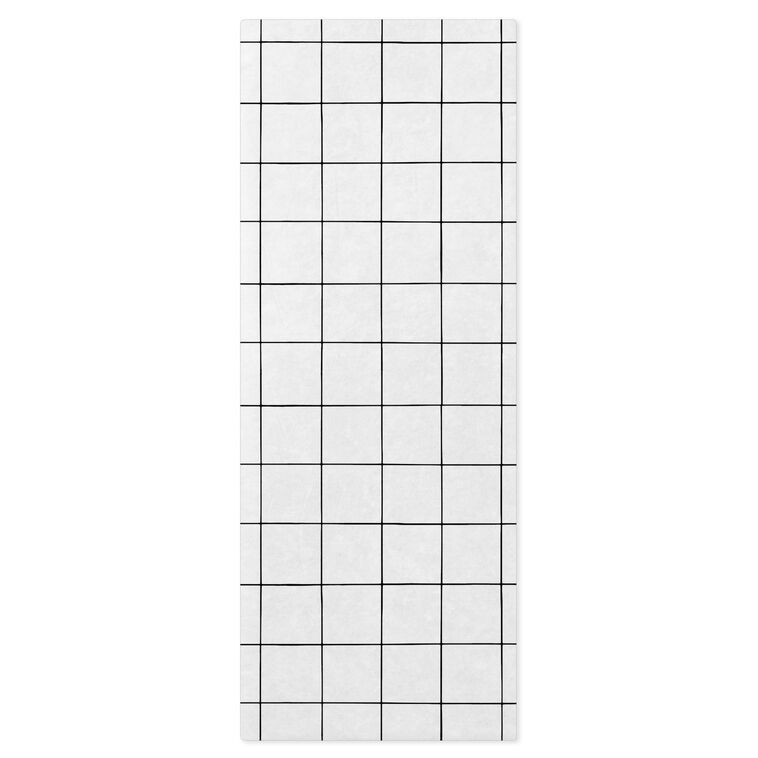 Windowpane on White Tissue Paper, 6 Sheets