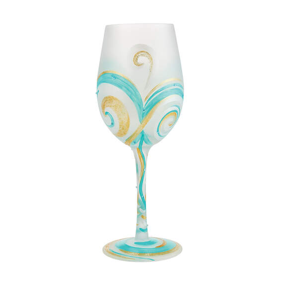 Lolita Ridin' the Waves Handpainted Wine Glass, 15 oz., , large image number 2