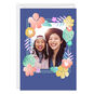 Bold and Bright Floral Frame Custom Card, , large image number 1