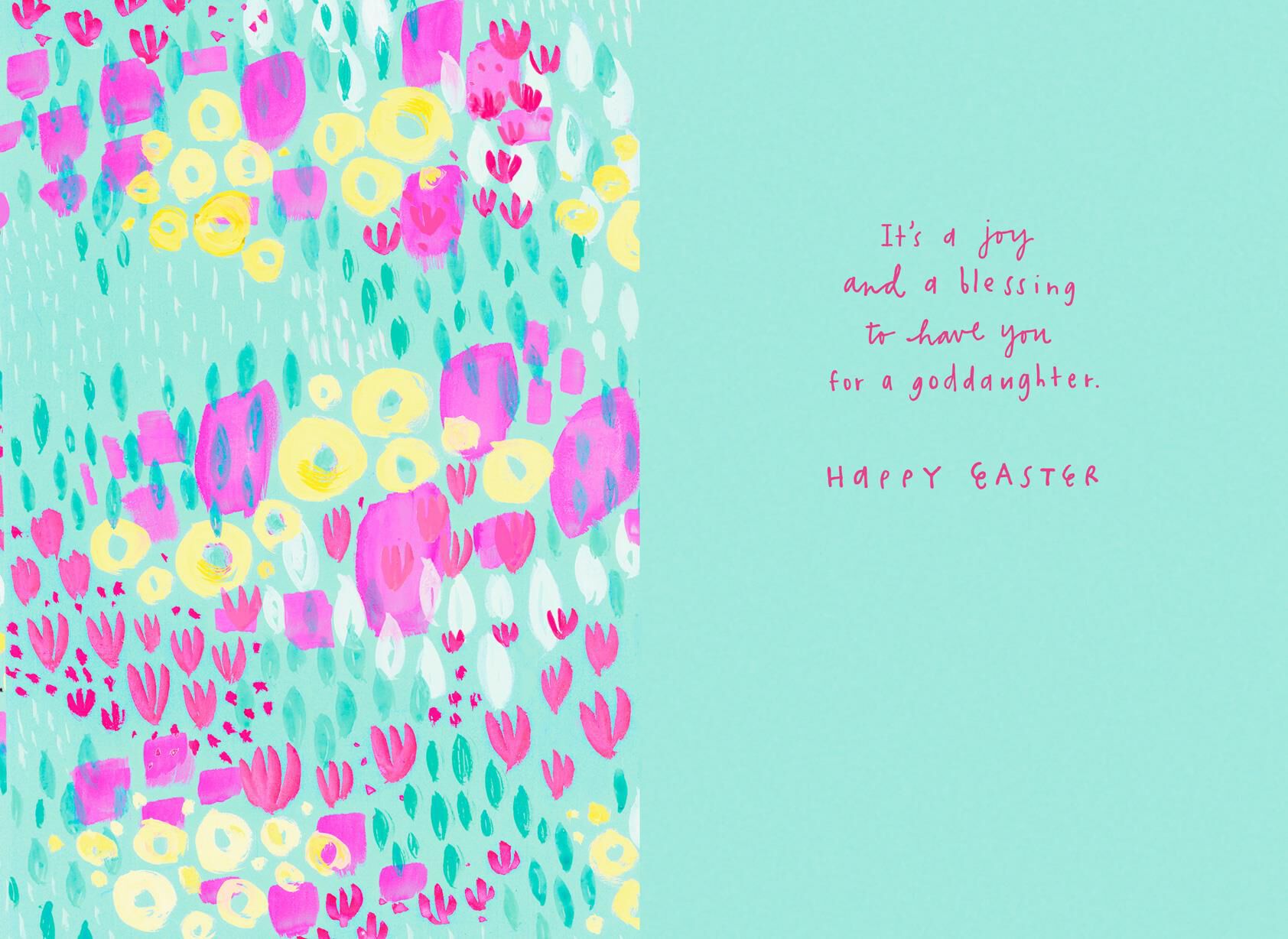 Beautiful You Flower Easter Card for Goddaughter
