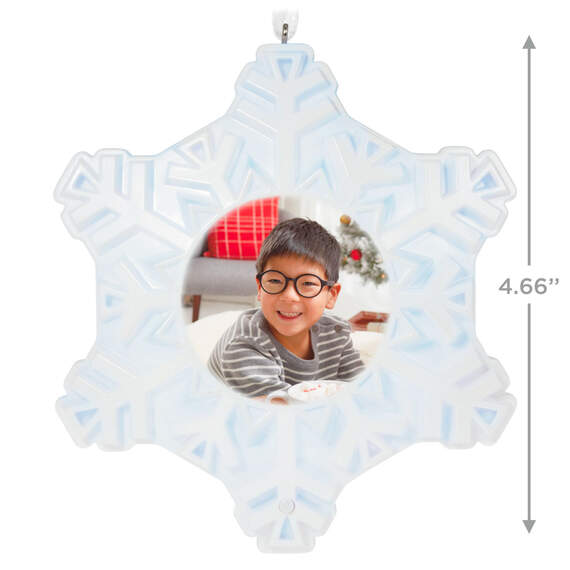 Magic Sparkling Snowflake Photo Personalized Ornament With Light, , large image number 3