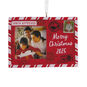 Holiday Postcard Photo Frame Christmas Ornament Front image number 1