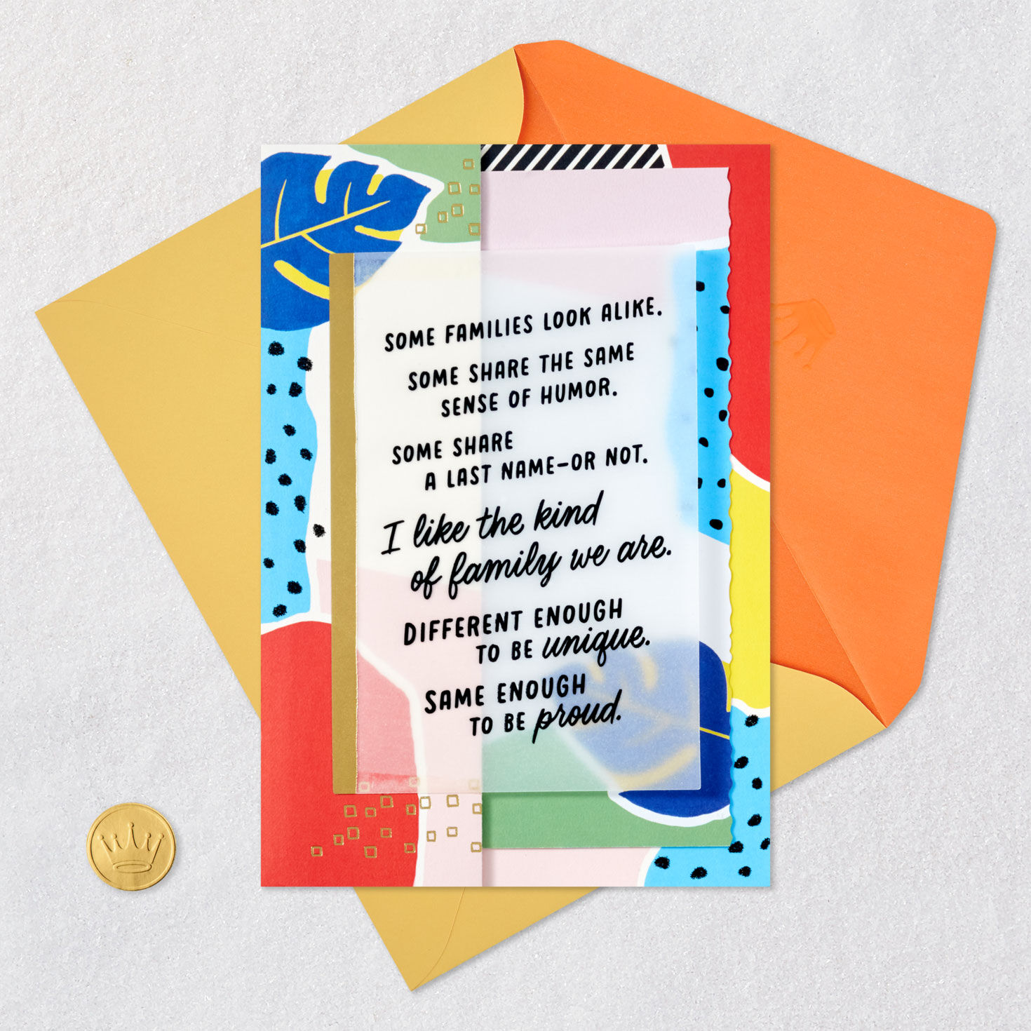Our Kind of Family Abstract Shapes Birthday Card, , large image number 5