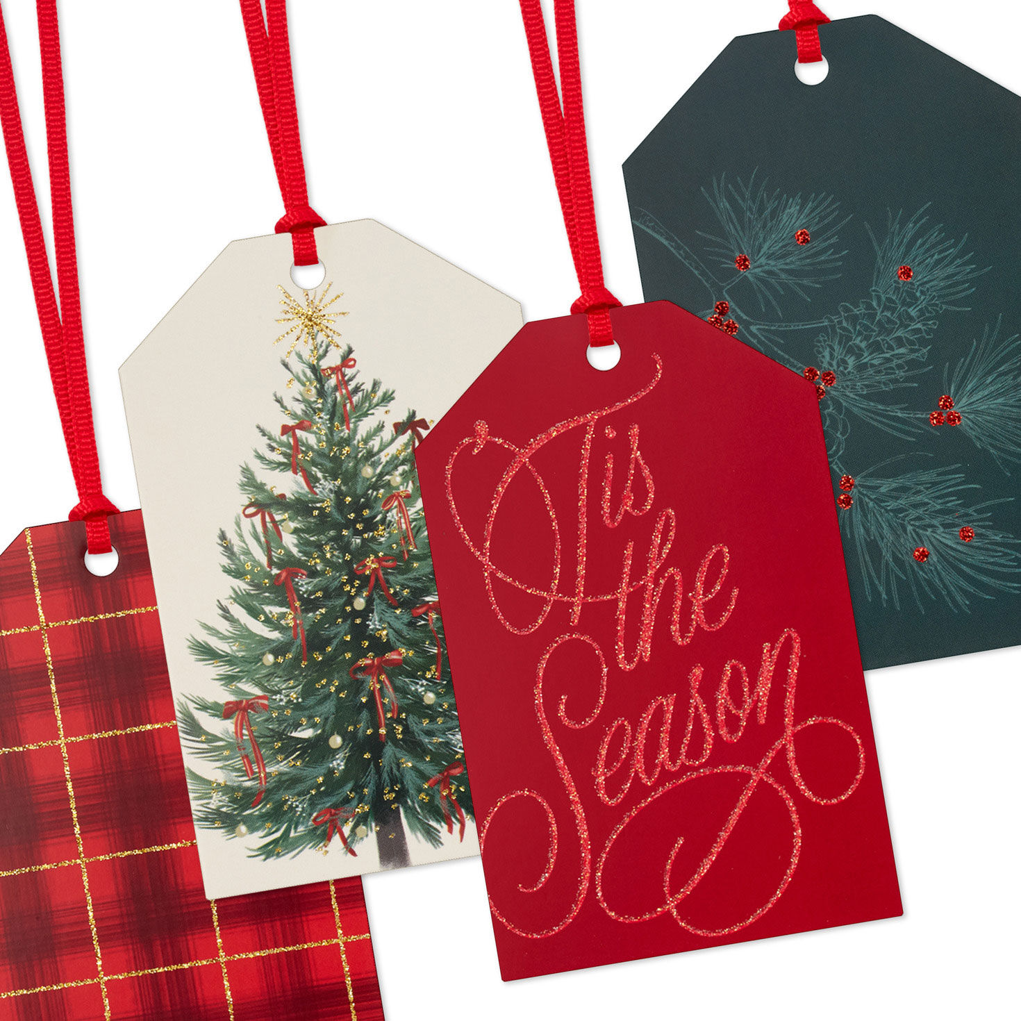 Tis the Season 8-Pack Assorted Holiday Gift Tags upclose detail image number 4