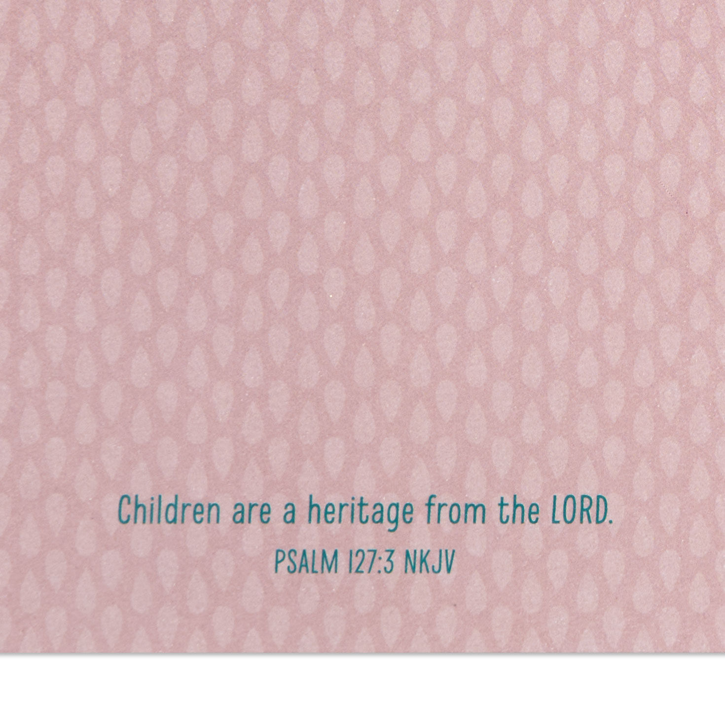 Pink Flower Motif Baptism Card for Baby Girl scripture image number 3