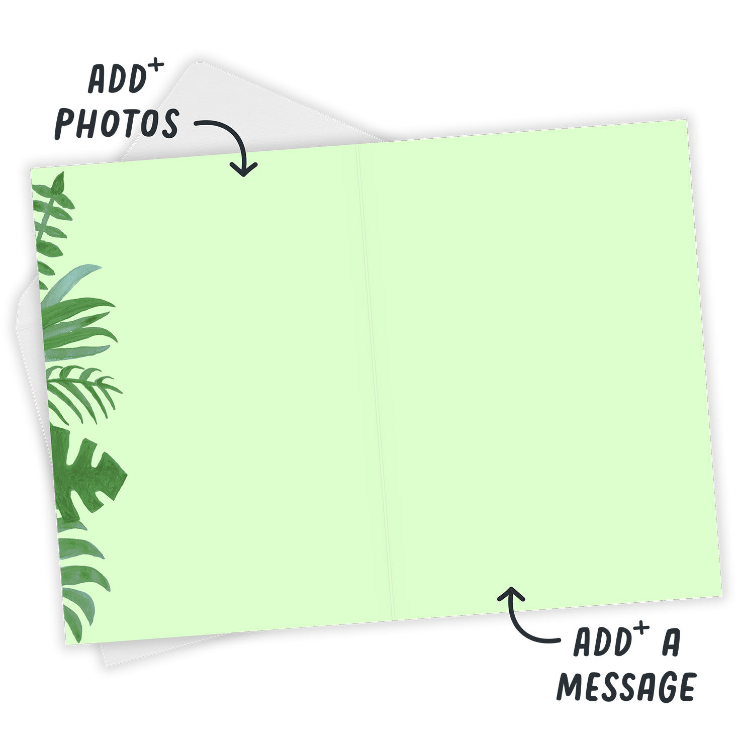 Personalized Tropical Fern Photo Collage Photo Card  image number 4