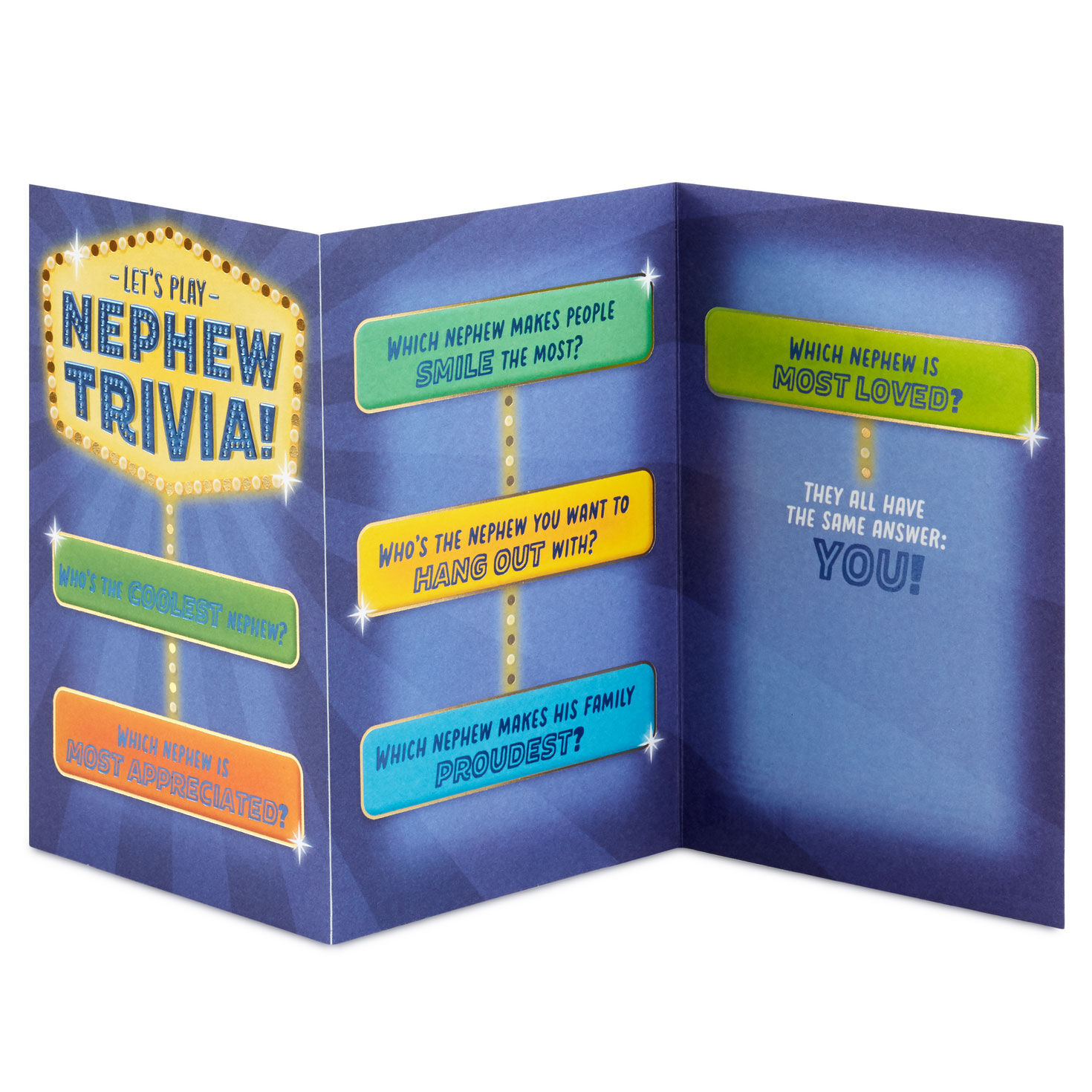 Nephew Trivia Birthday Card, , large image number 2