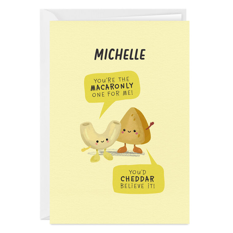 Mac and Cheese Custom Romantic Love Card