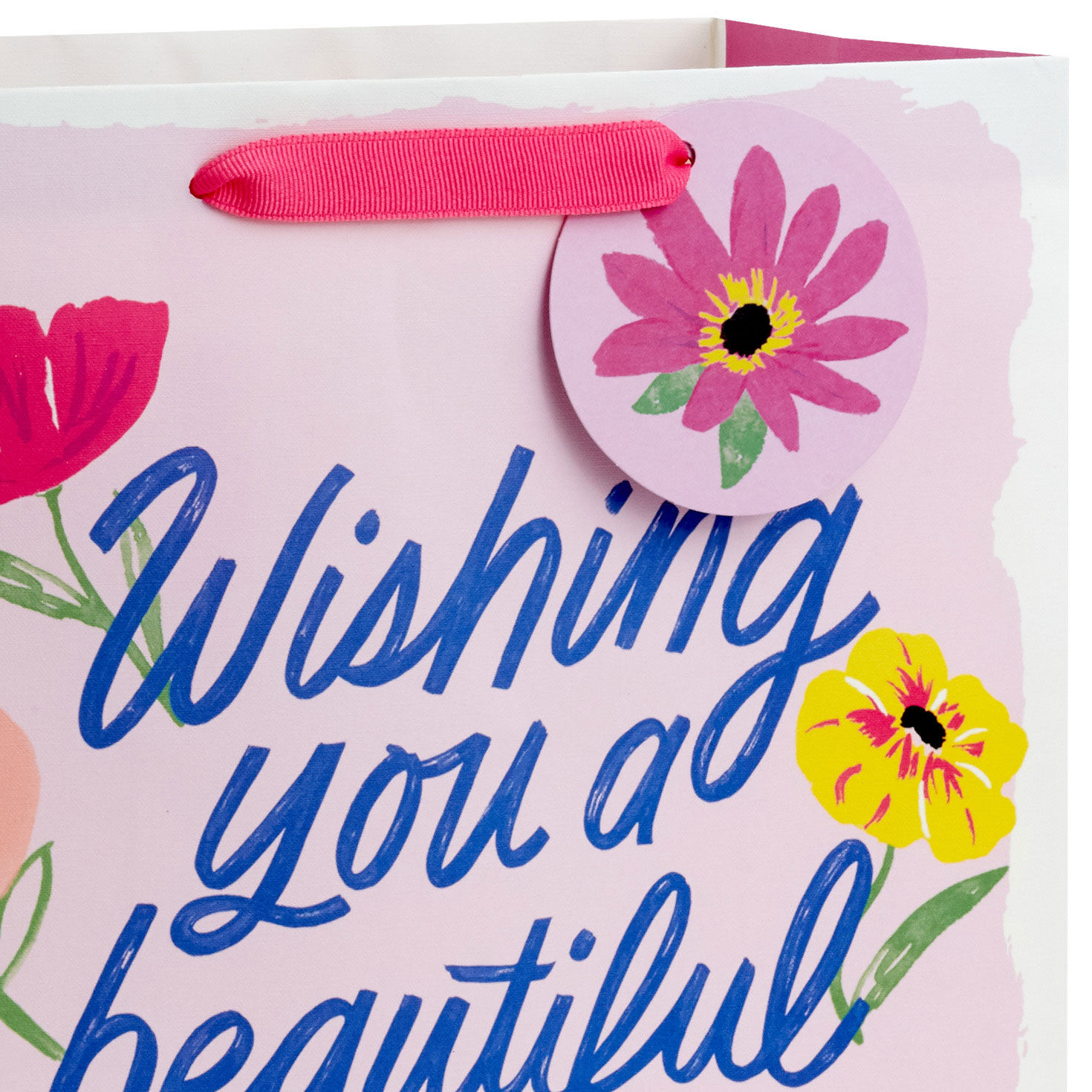 13" Floral Beauty on Pink Large Birthday Gift Bag for only USD 4.49 | Hallmark