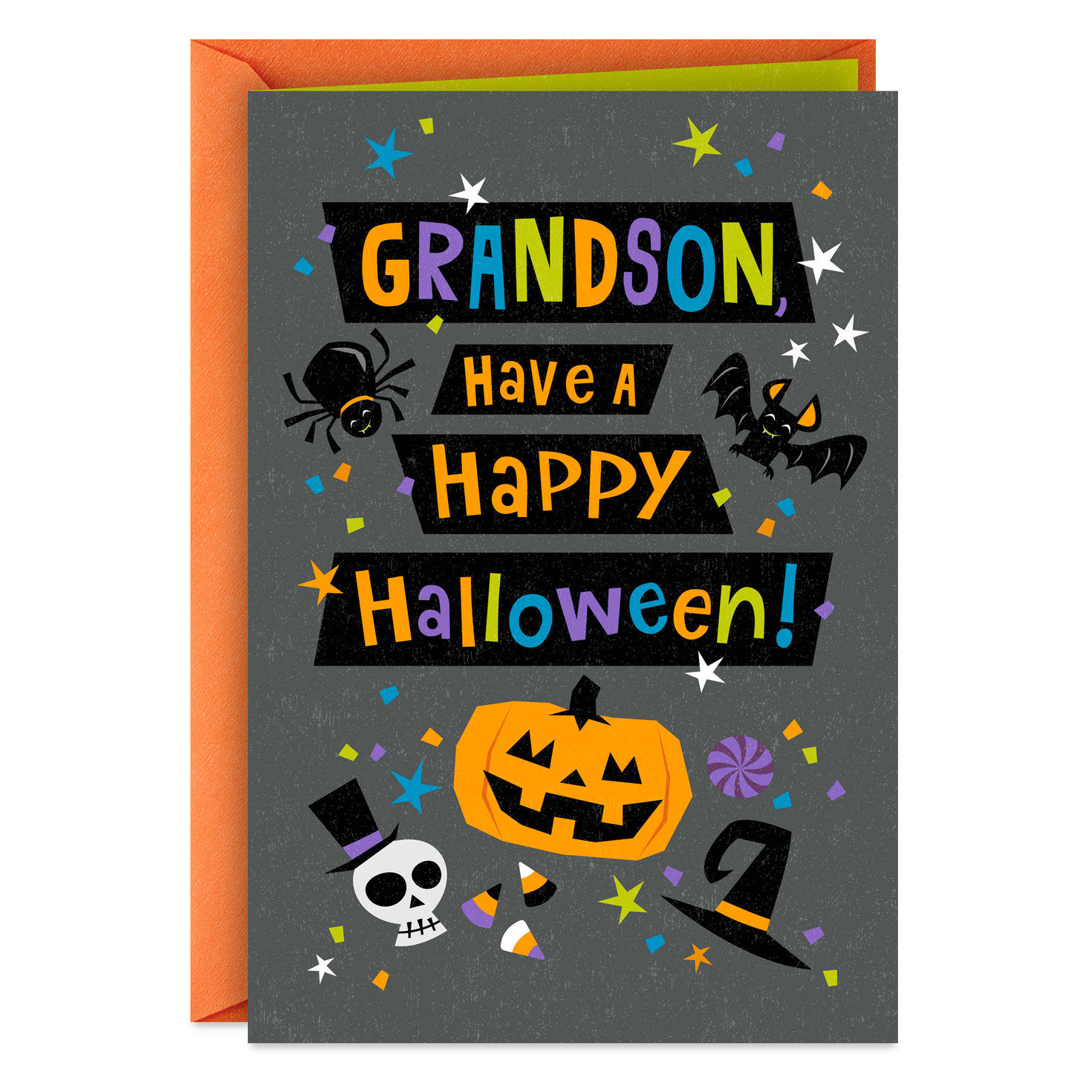 You Deserve a Frightfully Amazing Day Halloween Card for Grandson