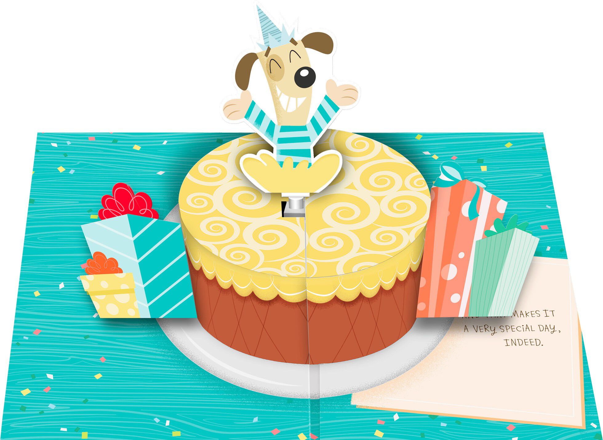 Dog With Balloons Musical Birthday Card With Motion