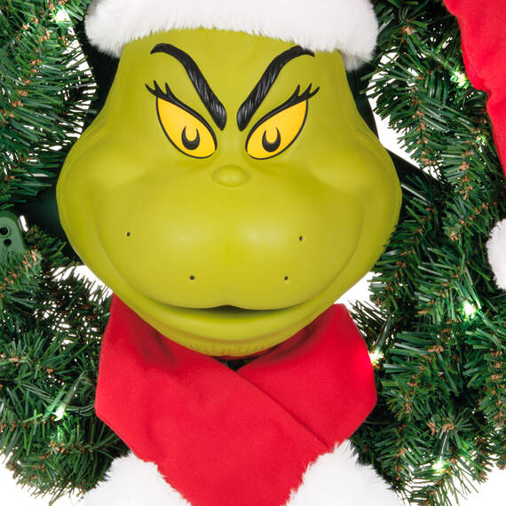Dr. Seuss's How the Grinch Stole Christmas!™ The Grinch Wreath With Light, Sound and Motion, 24”, , large image number 3