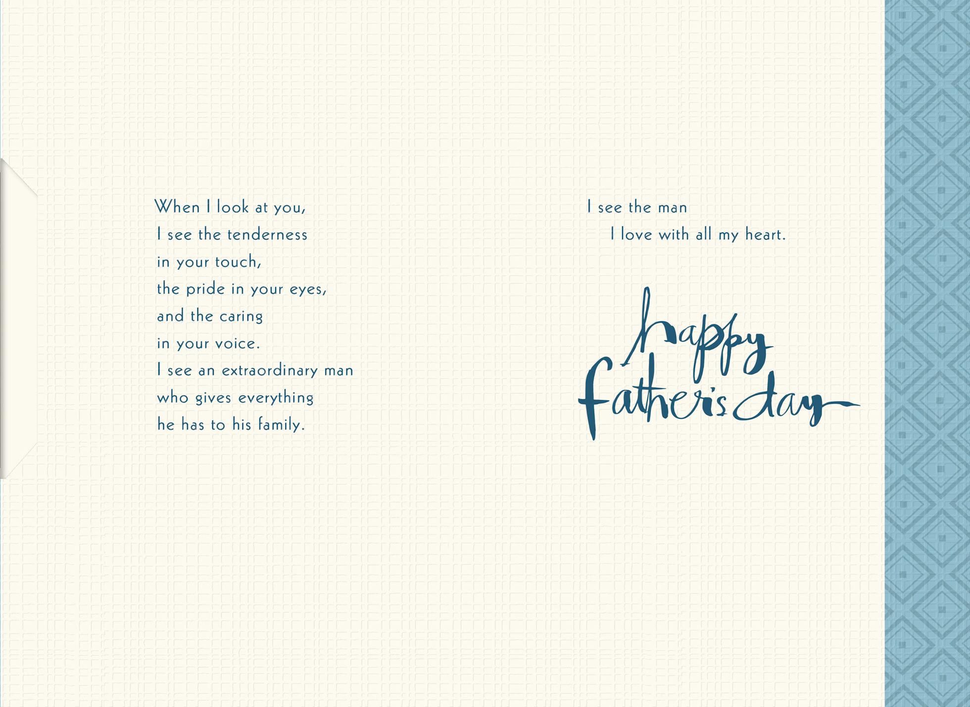 For the Man I Love Romantic Father's Day Card