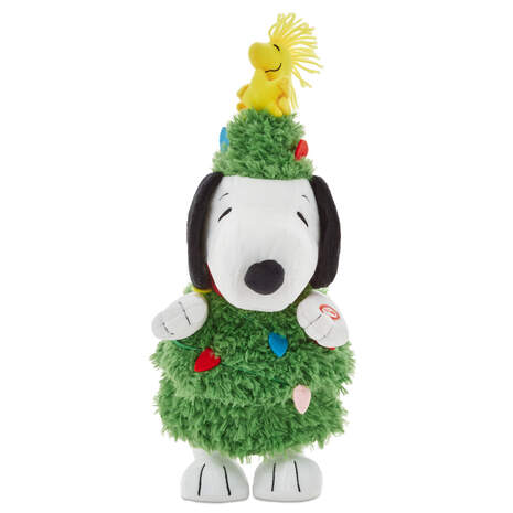 Peanuts® Christmas Tree Snoopy Musical Stuffed Animal With Light and Motion, 16", , large