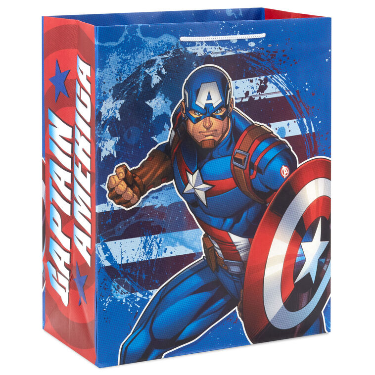 Captain America and American Flag Large Gift Bag Front image number 1