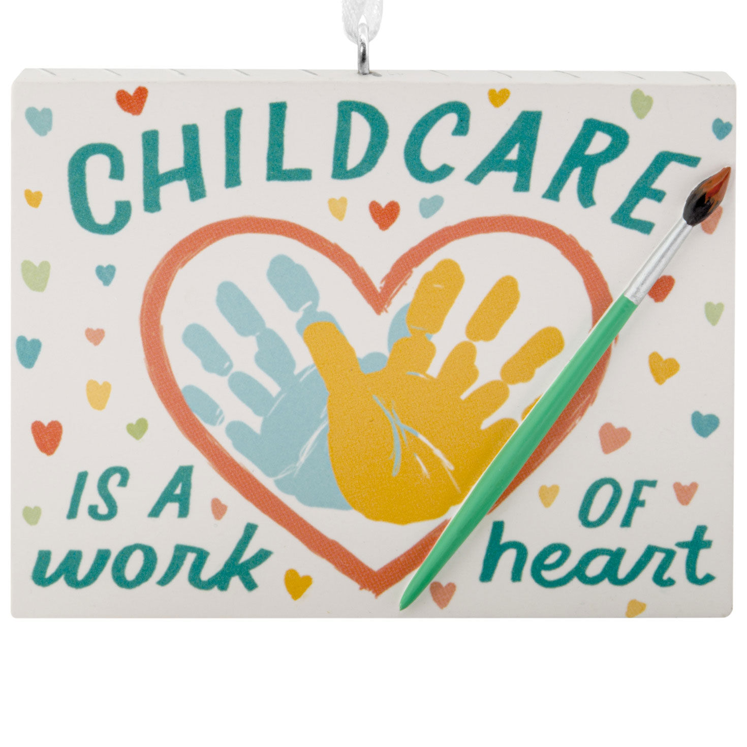 Childcare Canvas Christmas Ornament closeup view image number 5