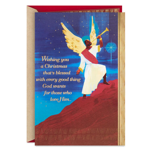 God's Blessings, Joy and Love Christmas Card, 
