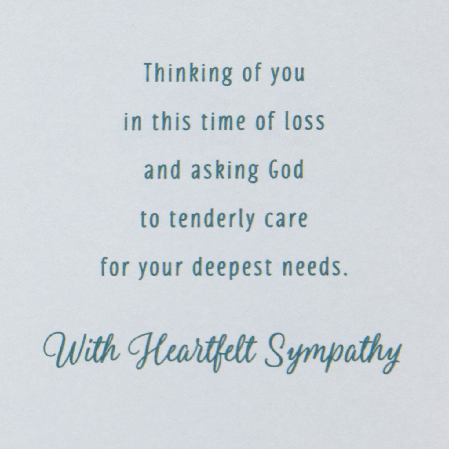 Lilies on Blue Christian Sympathy Card From All Sentiment image number 2