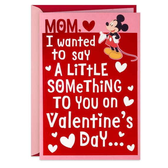 Disney Mickey Mouse Carried Away Funny Pop-Up Valentine's Day Card for Mom, , large image number 1