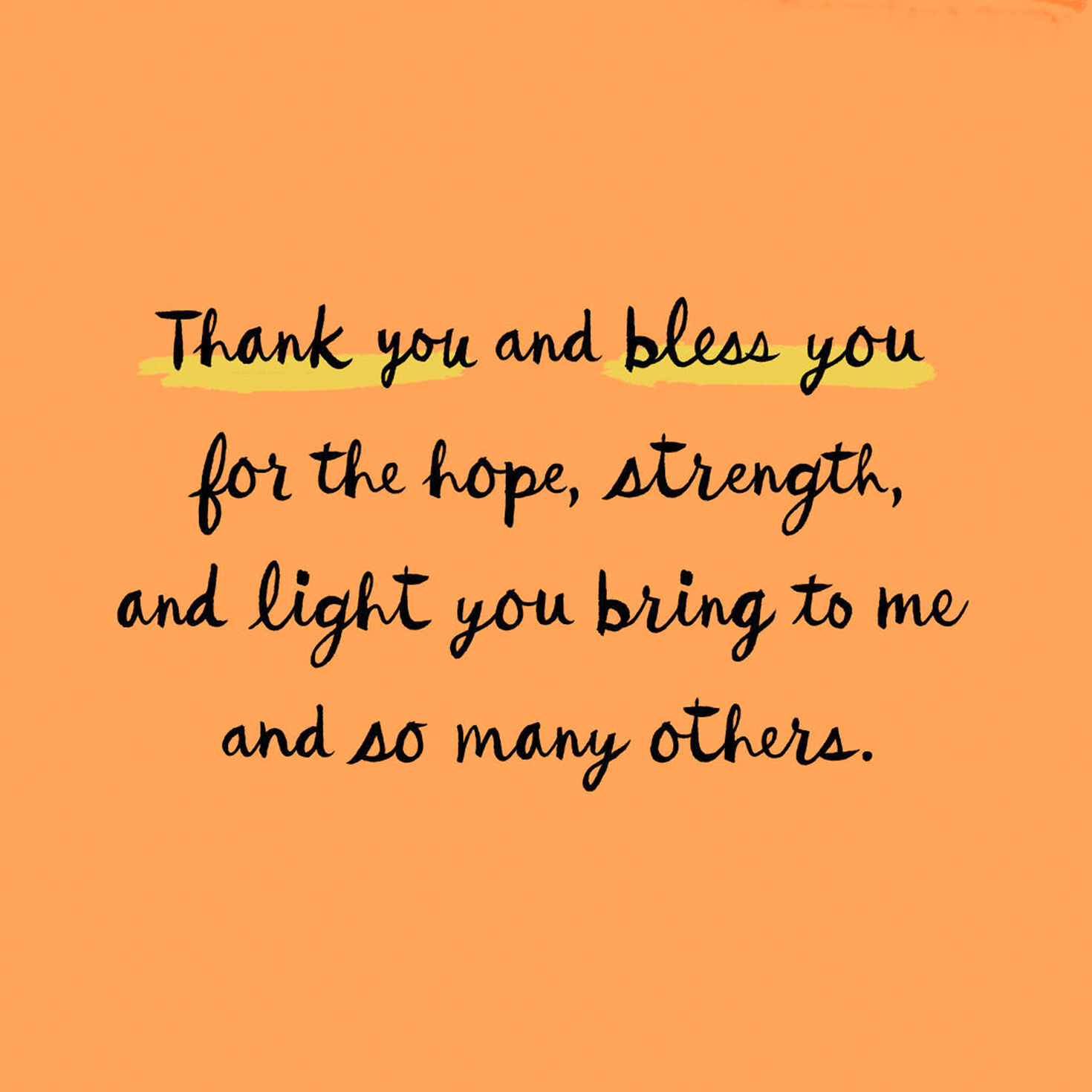 Grateful for Your Hope, Strength and Light Thank-You Card, , large image number 2