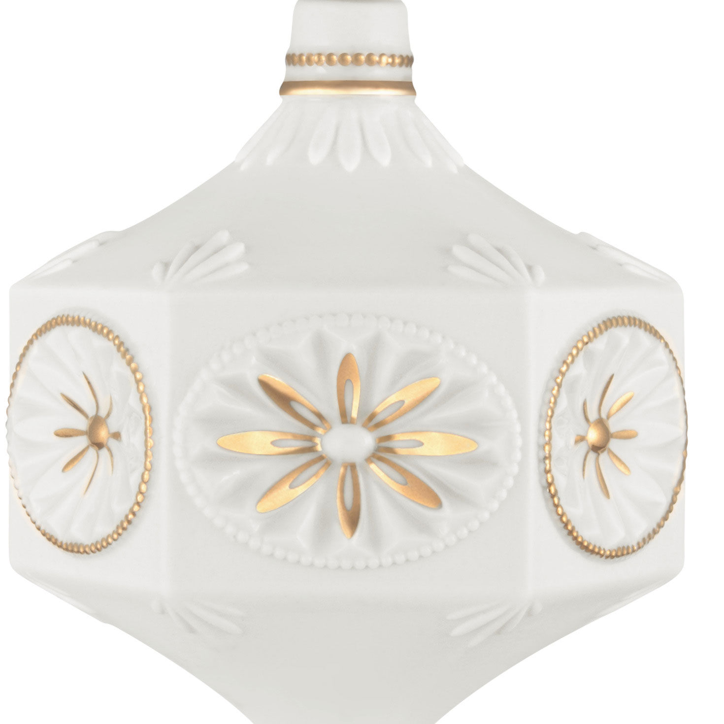 Hallmark+ White and Gold Finial Ornament upclose view image number 5