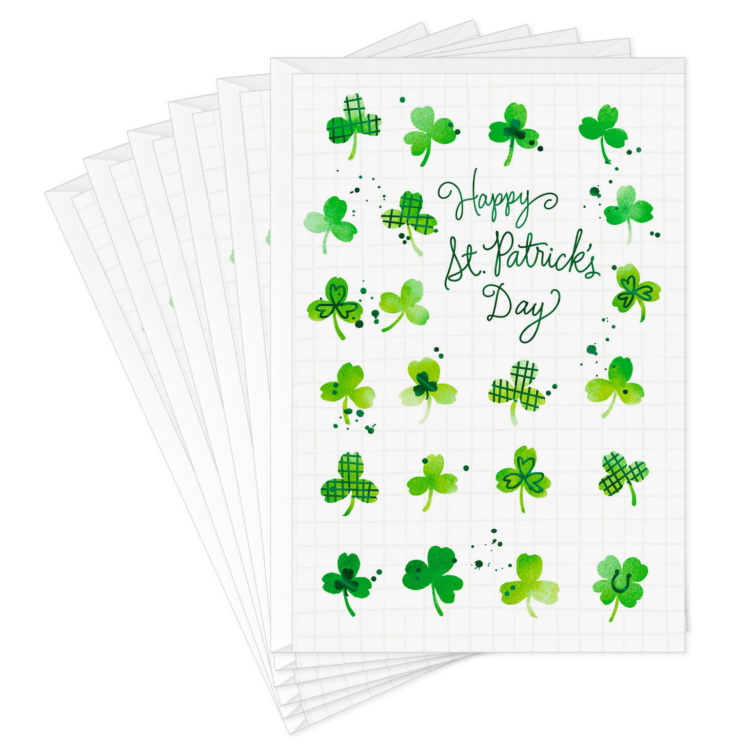 Embellished Shamrocks St. Patrick's Day Cards, Pack of 6