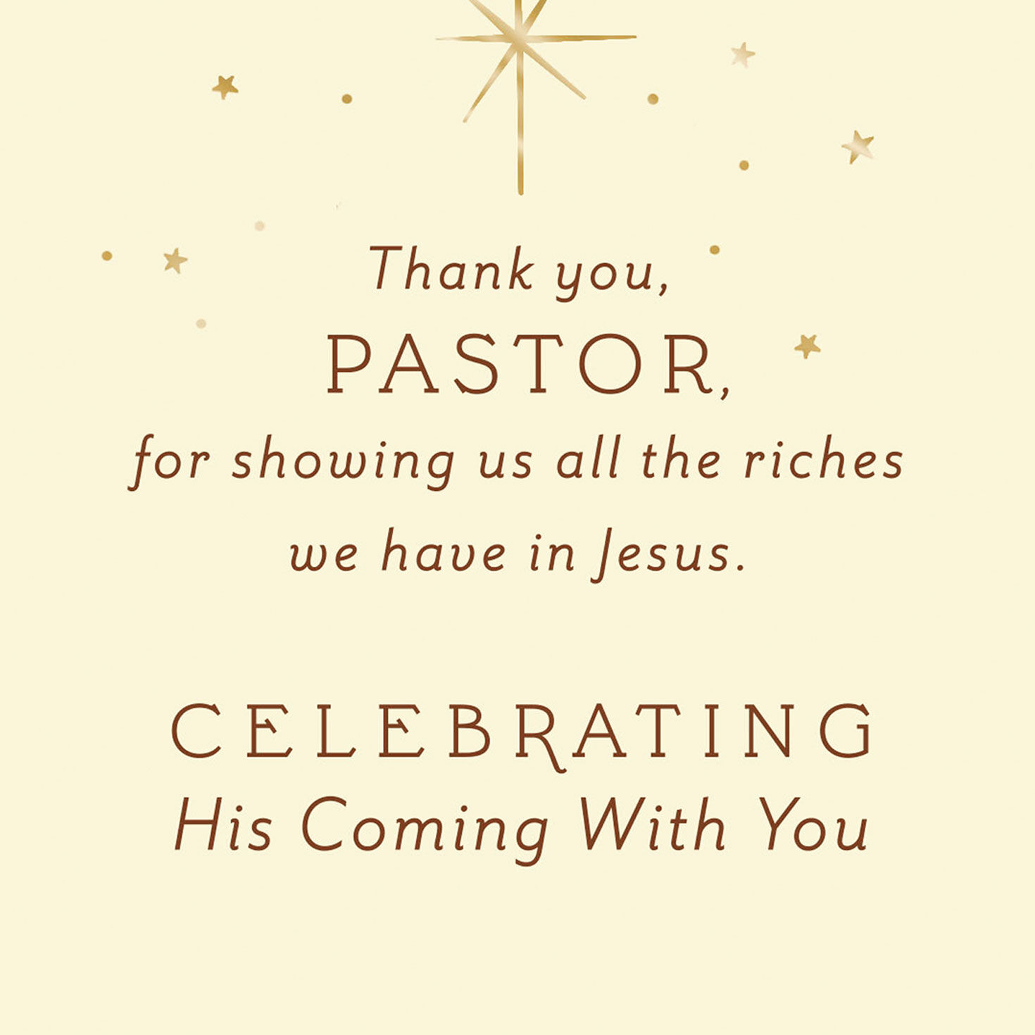 Simple Manger Religious Christmas Card for Pastor Sentiment image number 2