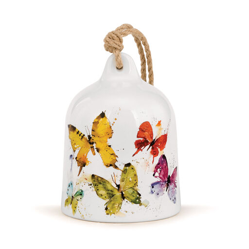 Demdaco Butterflies Small Ceramic Bell, 
