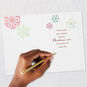 Modern Red and Green Snowflakes Christmas Card Signing card image number 7