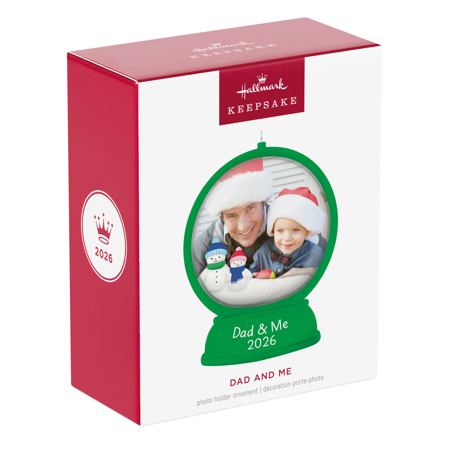 Dad and Me Green Snow Globe Frame Keepsake Ornament package front image number 7